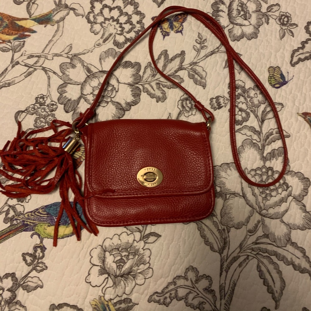 Tommy Hilfiger soft pebbled leather red purse
